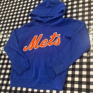 New York NY Mets baseball orange and blue embroidered Hoodie- youth small-8